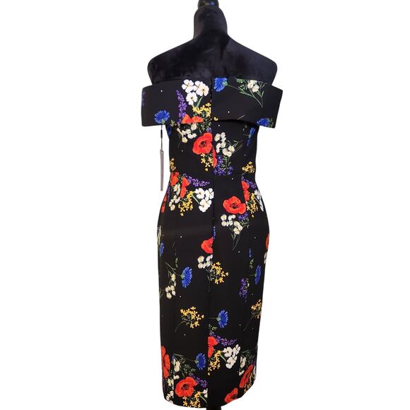 CALVIN KLEIN Floral Off the Shoulder Dress, Size 8 - Picture 3 of 15